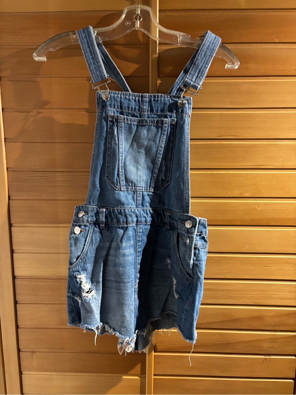 Divided Blue Denim Short Overalls